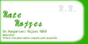 mate mojzes business card