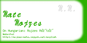 mate mojzes business card